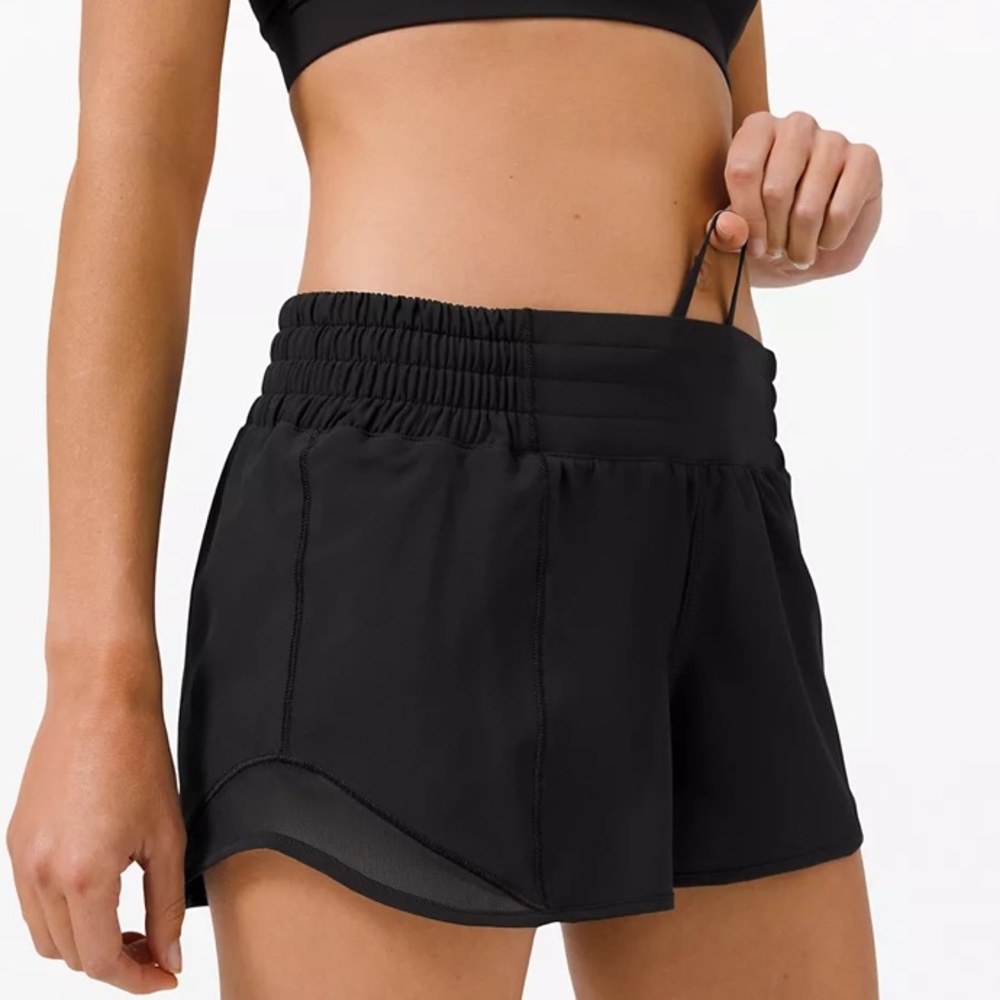 BLACK LULU LEMON SHORTS
